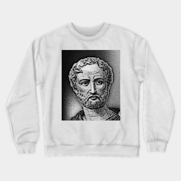 Cayo Plinio Segundo Black And White Portrait | Cayo Plinio Segundo Artwork 4 Crewneck Sweatshirt by JustLit